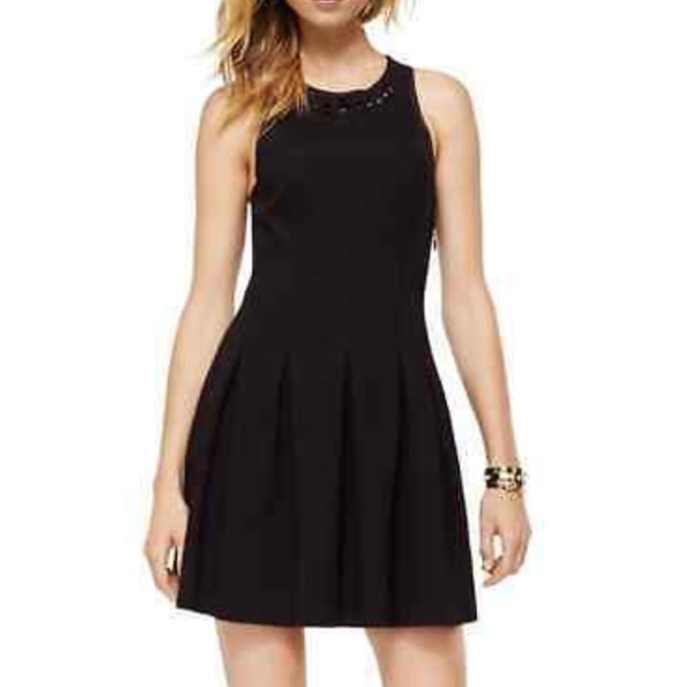 Juicy Couture black dress with black bejeweled collar